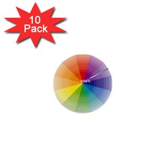 Colour Value Diagram Circle Round 1  Mini Buttons (10 Pack)  by Mariart
