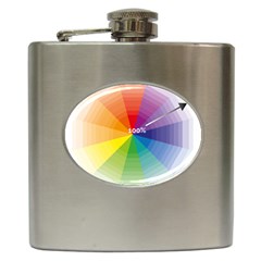 Colour Value Diagram Circle Round Hip Flask (6 Oz) by Mariart