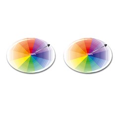 Colour Value Diagram Circle Round Cufflinks (oval) by Mariart