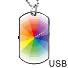 Colour Value Diagram Circle Round Dog Tag Usb Flash (one Side) by Mariart