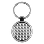 Chevron Triangle Black Key Chains (Round)  Front