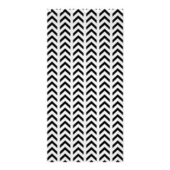 Chevron Triangle Black Shower Curtain 36  X 72  (stall)  by Mariart