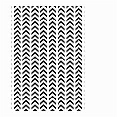 Chevron Triangle Black Small Garden Flag (two Sides) by Mariart