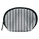 Chevron Triangle Black Accessory Pouches (Medium)  Front