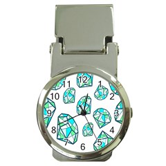Brilliant Diamond Green Blue White Money Clip Watches