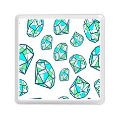 Brilliant Diamond Green Blue White Memory Card Reader (square) 