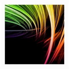 Colorful Abstract Fantasy Modern Green Gold Purple Light Black Line Medium Glasses Cloth (2-side) by Mariart