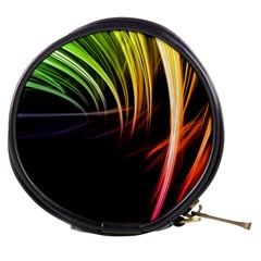 Colorful Abstract Fantasy Modern Green Gold Purple Light Black Line Mini Makeup Bags