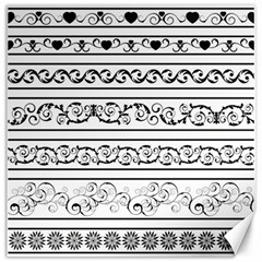 Black White Decorative Ornaments Canvas 20  X 20  