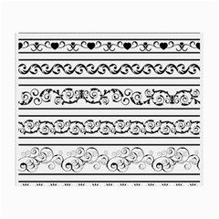 Black White Decorative Ornaments Small Glasses Cloth (2-side)