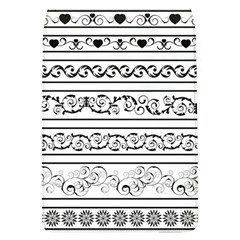 Black White Decorative Ornaments Flap Covers (l)  by Mariart