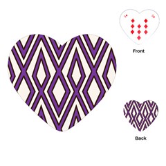 Diamond Key Stripe Purple Chevron Playing Cards (heart) 