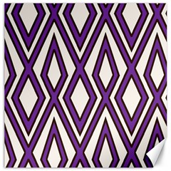 Diamond Key Stripe Purple Chevron Canvas 16  X 16  