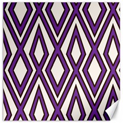 Diamond Key Stripe Purple Chevron Canvas 20  X 20  