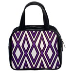 Diamond Key Stripe Purple Chevron Classic Handbags (2 Sides) Front