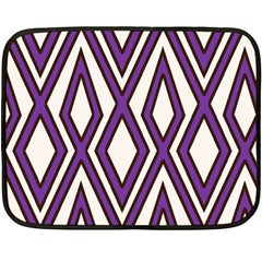 Diamond Key Stripe Purple Chevron Double Sided Fleece Blanket (mini)  by Mariart