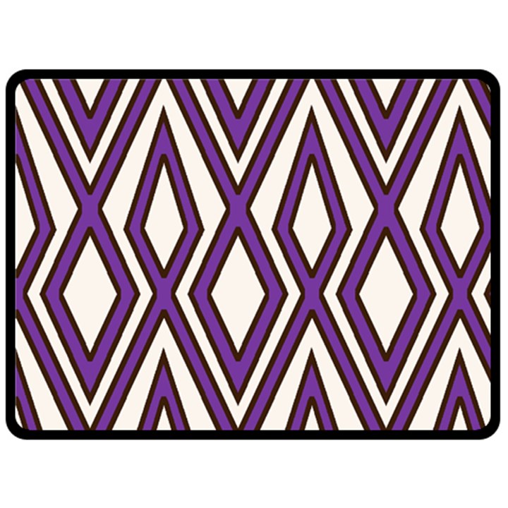 Diamond Key Stripe Purple Chevron Fleece Blanket (Large) 