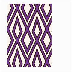 Diamond Key Stripe Purple Chevron Large Garden Flag (two Sides) by Mariart