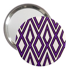 Diamond Key Stripe Purple Chevron 3  Handbag Mirrors by Mariart