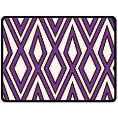 Diamond Key Stripe Purple Chevron Double Sided Fleece Blanket (large)  by Mariart