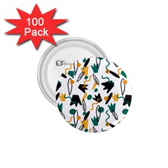 Flowers Duck Legs Line 1 75  Buttons (100 Pack)  by Mariart
