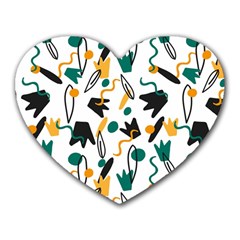 Flowers Duck Legs Line Heart Mousepads by Mariart