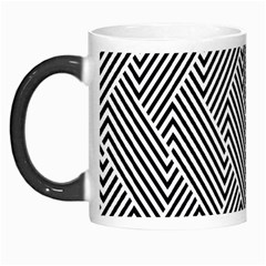 Escher Striped Black And White Plain Vinyl Morph Mugs