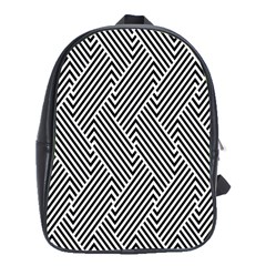 Escher Striped Black And White Plain Vinyl School Bags (xl)  by Mariart