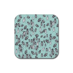 Cockroach Insects Rubber Coaster (square) 