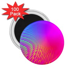 Light Aurora Pink Purple Gold 2 25  Magnets (100 Pack) 