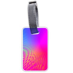 Light Aurora Pink Purple Gold Luggage Tags (one Side)  by Mariart