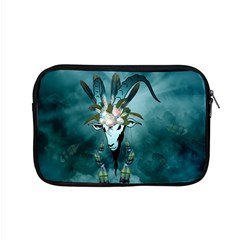 The Billy Goat  Skull With Feathers And Flowers Apple Macbook Pro 15  Zipper Case by FantasyWorld7