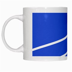 Line Stripes Blue White Mugs by Mariart