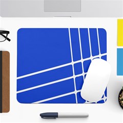 Line Stripes Blue Large Mousepads by Mariart