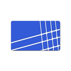 Line Stripes Blue Magnet (name Card) by Mariart