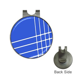 Line Stripes Blue Hat Clips With Golf Markers