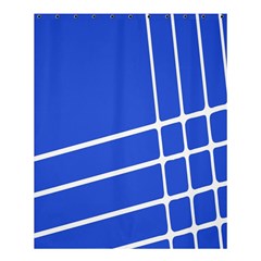 Line Stripes Blue Shower Curtain 60  X 72  (medium)  by Mariart