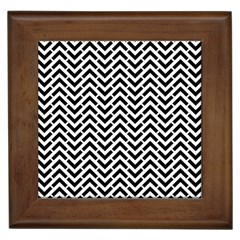 Funky Chevron Stripes Triangles Framed Tiles by Mariart
