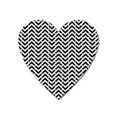 Funky Chevron Stripes Triangles Heart Magnet by Mariart