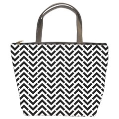 Funky Chevron Stripes Triangles Bucket Bags