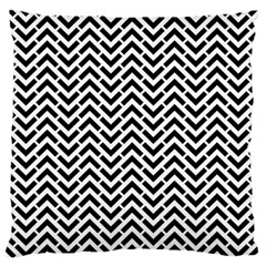 Funky Chevron Stripes Triangles Large Flano Cushion Case (two Sides)