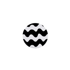 Lokki Cotton White Black Waves 1  Mini Buttons by Mariart