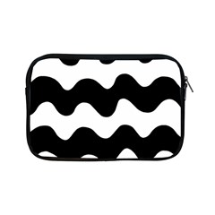 Lokki Cotton White Black Waves Apple Ipad Mini Zipper Cases