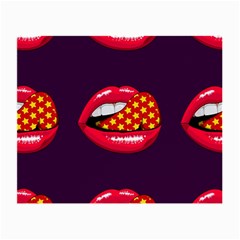 Lip Vector Hipster Example Image Star Sexy Purple Red Small Glasses Cloth (2-side) by Mariart