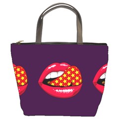Lip Vector Hipster Example Image Star Sexy Purple Red Bucket Bags by Mariart