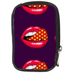 Lip Vector Hipster Example Image Star Sexy Purple Red Compact Camera Cases by Mariart
