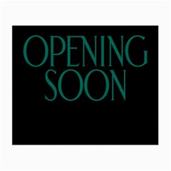 Opening Soon Sign Small Glasses Cloth (2-side)