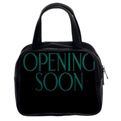 Opening Soon Sign Classic Handbags (2 Sides) by Mariart