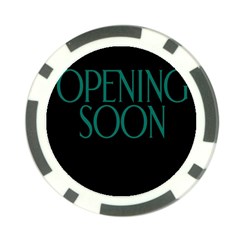 Opening Soon Sign Poker Chip Card Guard (10 Pack)