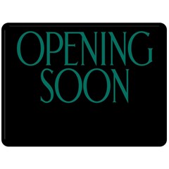 Opening Soon Sign Double Sided Fleece Blanket (large) 